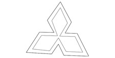 Genuine Mitsubishi Emblem MR971389