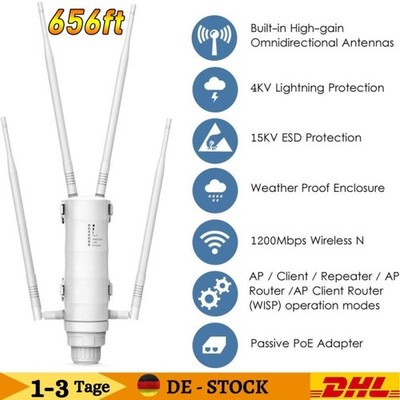 Wavlink AC1200 Outdoor WLAN Router Extender Repeater Access Point Mesh Verstärke