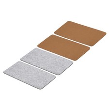 13.8'' 7'' Felt Bag Base Shaper, 4pcs Bag Bottom Organizer, Gray, Brown