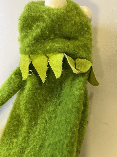 Vintage 1970er Fisher Price Kermit der Frosch Handpuppe Etikett wurde entfernt - Bild 9 von 12