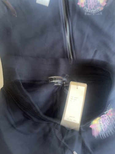 Y2K BCBG MAXAZRIA Branded Floral Detail Hoodie And Pant Set Sz S NWT $160 - Picture 7 of 9