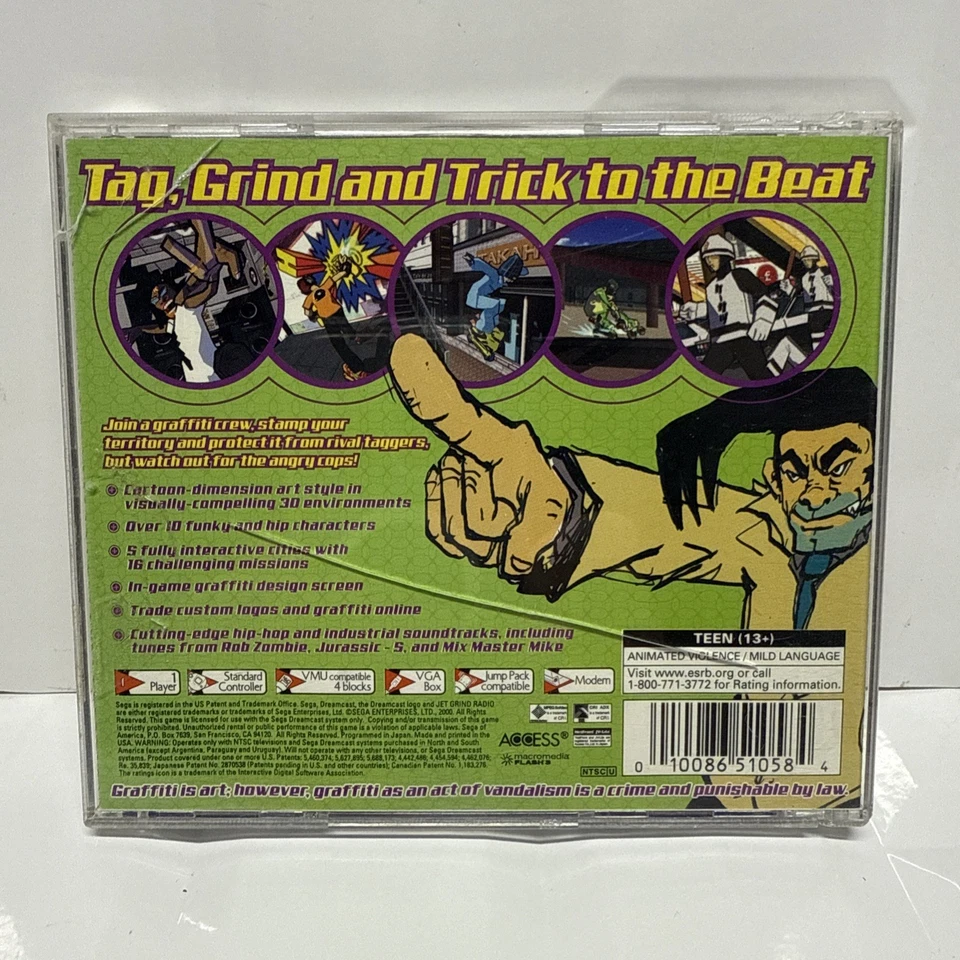 Jet Grind Radio - SEGA Dreamcast - Completo con Manual - CIB Foto 2 de 4