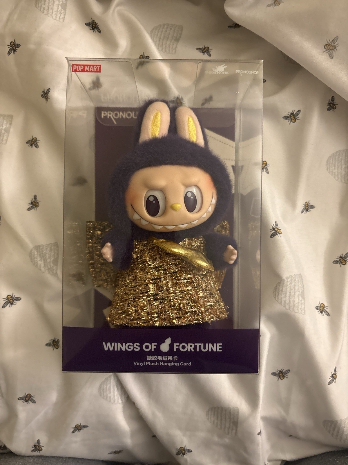 POP MART Labubu × PRONOUNCE Wings of Fortune Vinyl Plush Hanging Card – SEALED
