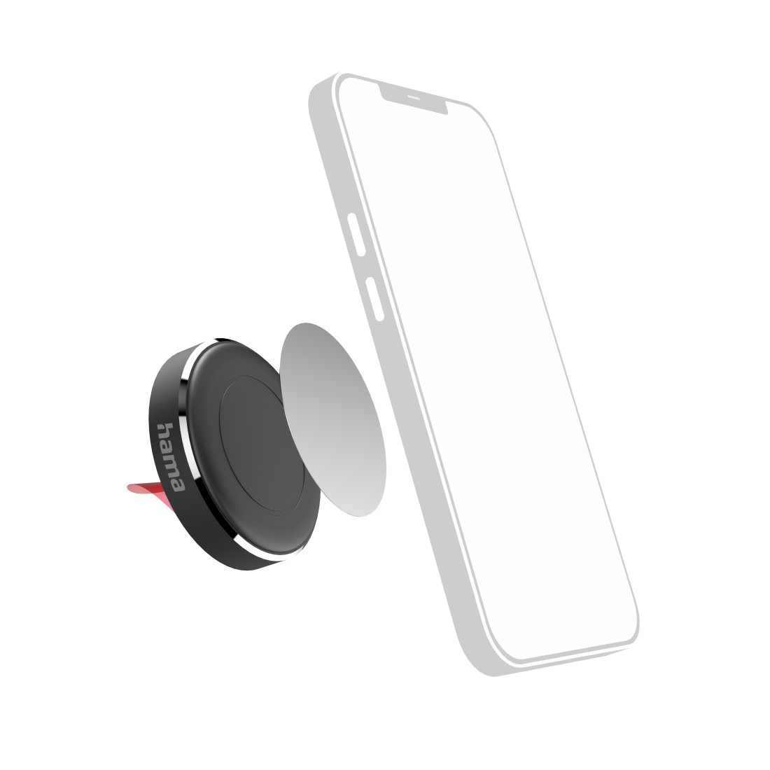 Support voiture magnétique universel pour pare-brise rotatif 360 noir en ABS
