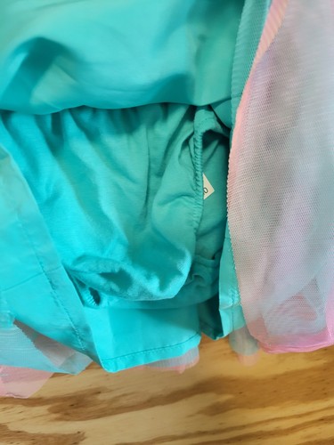 Kleid Kleinkind Mädchen Katze & Jack Türkis Regenbogen Tüll Größe 18M - Bild 5 von 9
