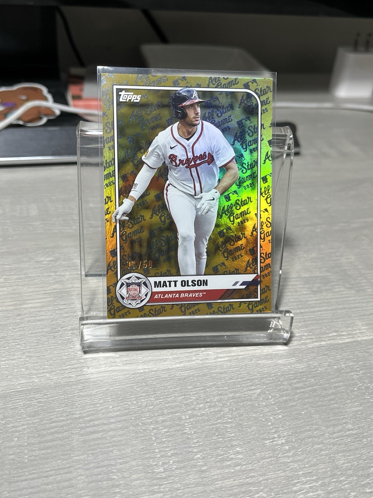 2025 Topps All Star Game Matt Olson #98 Gold Foil Numbered To /50 Rare