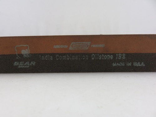 Norton Bear Crystolon Sharpening Oil Filled Stone Combination IB8 8"x2"x1" USA - Picture 4 of 18