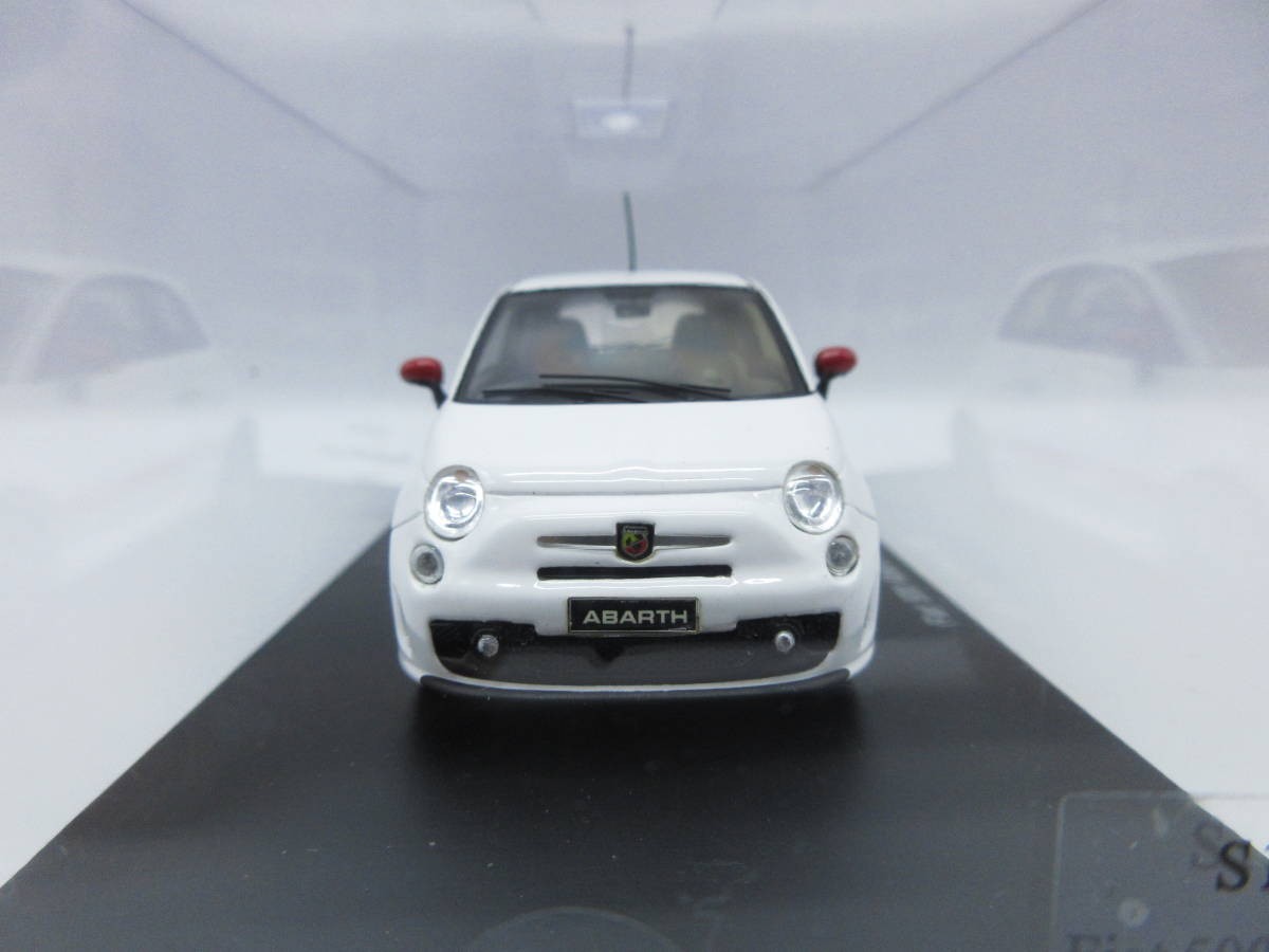 スパーク☆1/43 Fiat 500 Abarth 2008☆ホワイト 白 フィアット