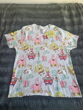 Nickelodeon SpongeBob SquarePants All Over Print T-Shirt Mens XL Graphic