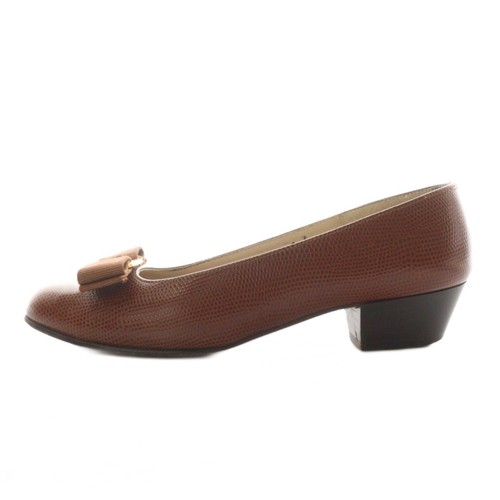 Salvatore Ferragamo Pumps Women's Size 5 Brown Leather - Picture 2 of 8