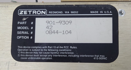 Zetron Model 42 Trunking Logic Controller - Picture 4 of 5