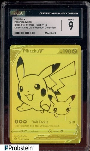 2021 Pokemon BSP Celebrations Ultra Premium UPC #SWSH145 Pikachu V CGC 9