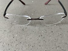 SILHOUETTE 7548 40 6055 Eyeglasses Frames Only 130 rimless Austria red