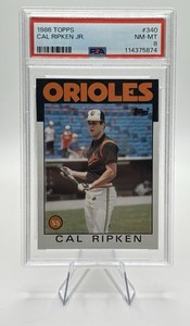 1986 TOPPS #340 CAL RIPKEN JR. PSA 8