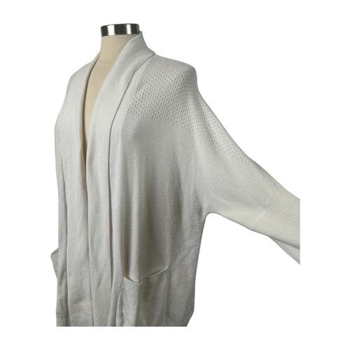BAREFOOT DREAMS Cardigan Women's 1X CozyCore Ultra Lite White Soft Comfy - Picture 10 of 15