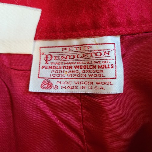 Vintage Red Pendleton Wool Skirt Women's Size Small Lined Pockets - Picture 2 of 12