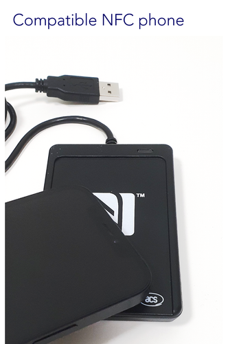Lector de tarjetas magnéticas ACS ACR1252U USB NFC Reader III USB negro - Imagen 4 de 4