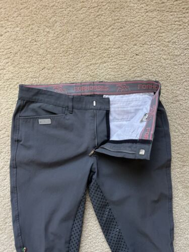 FORHORSES Reithose Damen 44 blau grau für Pferde Made in Italy " - Bild 2 von 11