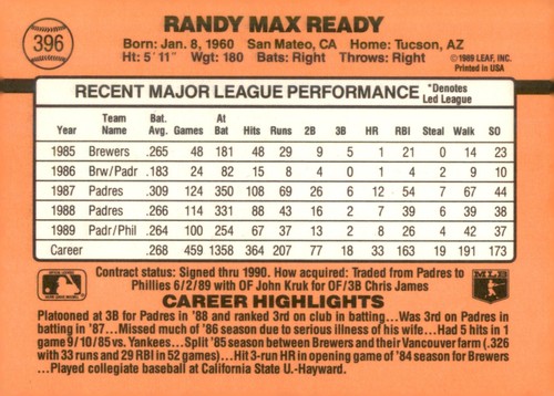 S5R8: 1990 DONRUSS BASEBALL CARDS #'S 29-425 READ DESCRIPTION - Picture 410 of 450