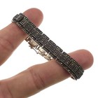 Judith Jack Sterling Silver Marcasite Link Bracelet 7 inches Long