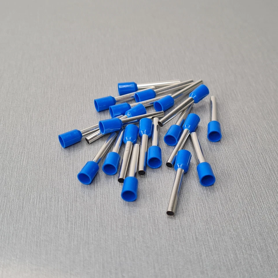 10-1000Pcs E2518 14AWG 2.5mm² BLUE Insulated Ferrule Bootlace Terminals Crimp - image 4 of 4