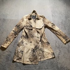 Vertigo Paris Jacket Women's Small Snake Print Double-breasted Trench Coat
