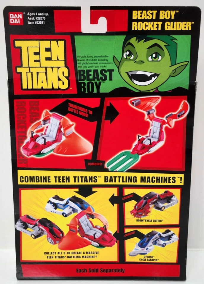Bandai Teen Titans Beast Boy Rocket Glider Artículo #22071 Foto 2 de 4