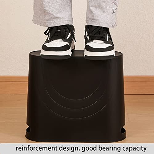 Small Trash Can Garbage Can Container Bin with Handles 3 Gallons 1 Pack Black - Picture 5 of 7
