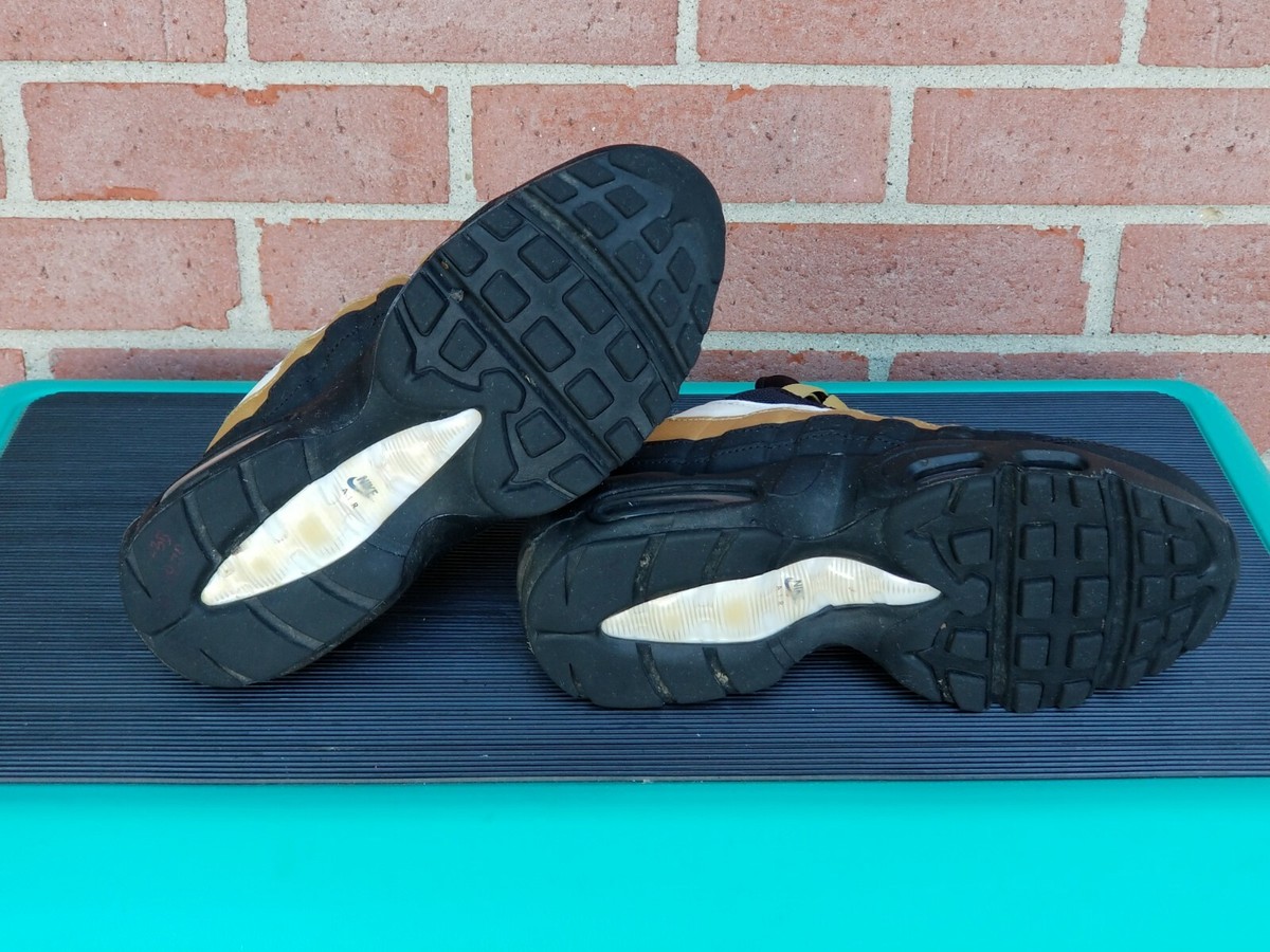 Nike AIR MAX 95 OG Running Shoes BLACK GOLD AT2865 002 Boys 