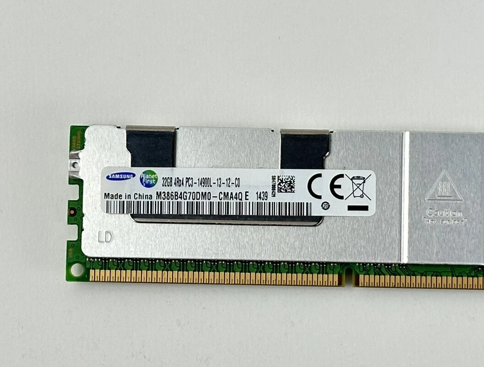 Genuine HP 1x 32GB 4Rx4 PC3-14900L ECC Load Reduced Quad Rank RAM Memory Server - Image 3 of 4