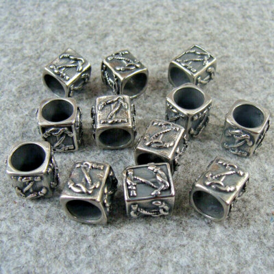 20 Pack Small Steel Paracord Bead Bracelet Necklace Beads Knife