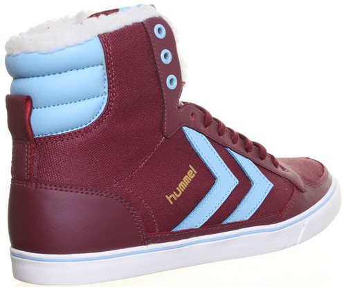 Entrenadores Hummel Stadil Piel Delgada Unisex Lona Borgoña Top Bajo Reino Unido Talla 3 - 12 - Imagen 12 de 16