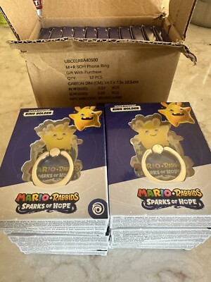 LOT of 30 Mario Rabbids Sparks Of Hope Ring Holder For Smartphones