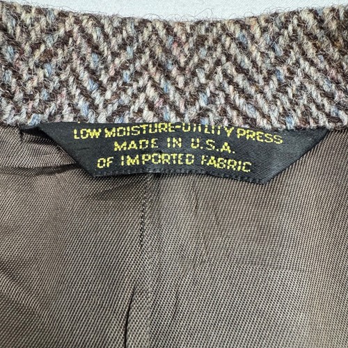 Harris Tweed Blazer Sport Mantel 42R Fischgrät schottische Wolle 2 Knopf - Bild 3 von 13