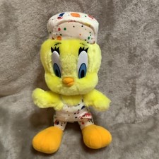 Vintage Tweety Bird Painter Plush Toy 1998 Warner Bros Looney Tunes Ace 12"