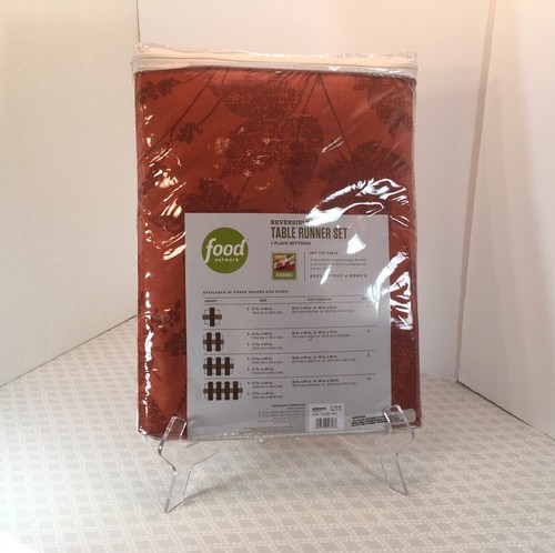 3 Piece Fall Autumn Thanksgiving Leaves Reversible Table Runner Food Network - Picture 4 of 12