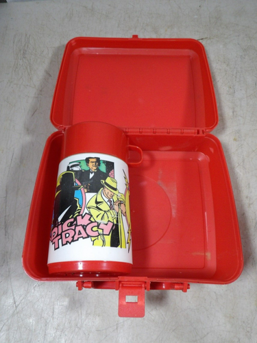 Vintage 1980er90er Dick Tracy Kunststoff Brotdose mit Flasche Disney Aladdin Brotdose - Bild 11 von 11