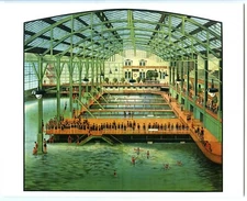 c.1900 SAN FRANCISCO SUTRO BATHS POSTER VIEW BATHERS&SWIM POOLS~8x10 PHOTO PRINT