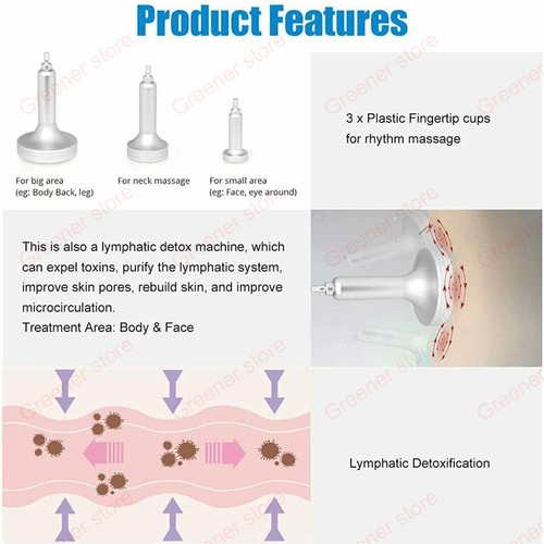 NEW Breast Enlargement Bigger, Butt Vacuum Therapy Body Massage Cupping Machine - Foto 5 di 17