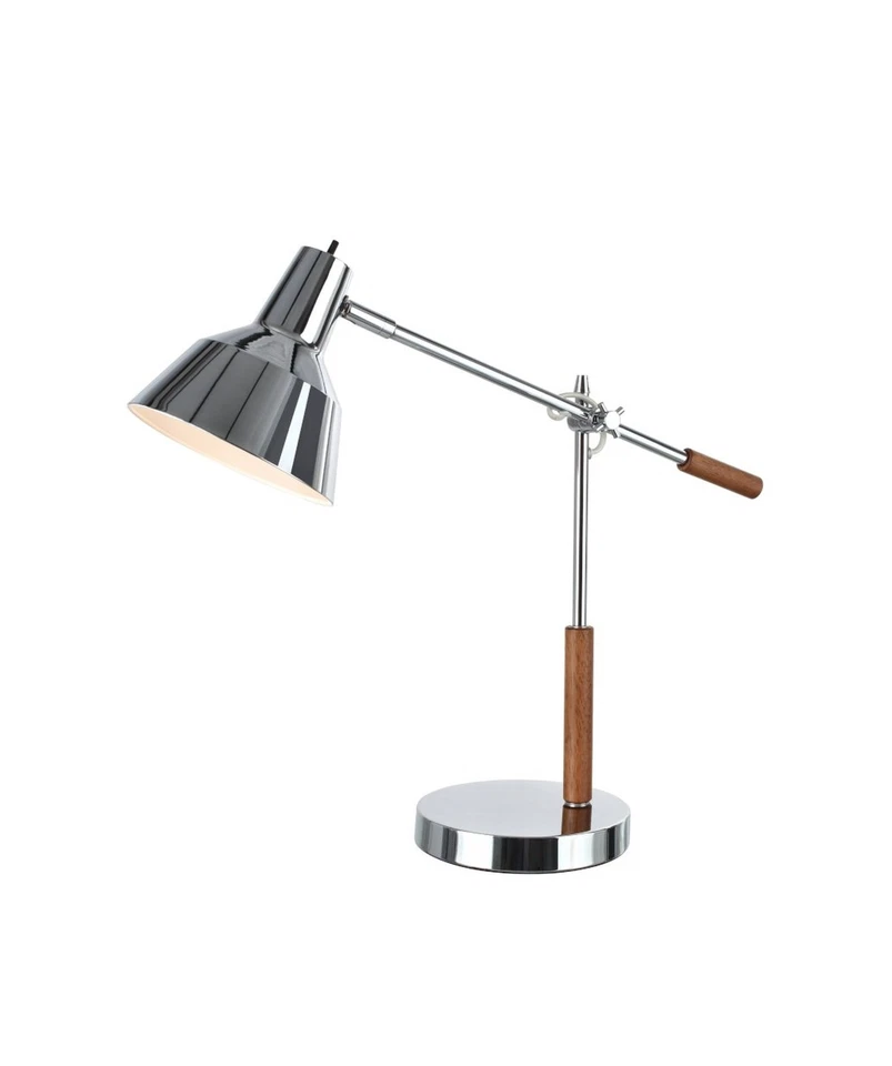 Aspen Creative 40042, Lámpara de Escritorio Moderna de Metal 24 1/2" de Alto, Acabado Cromo con... Foto 2 de 4