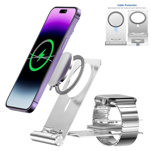 For iPhone 13 14 15 16 Pro Max Apple Watch MagSafe Charger Holder Foldable Stand