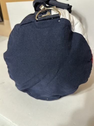Vintage TOMMY HILFIGER size L Shoulder Travel DUFFLE BAG Red, White, Blue - Picture 4 of 12