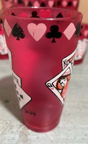 MCM Plastic Tumblers Playing Card Suits Poker Party Set Of 11 Rare Glasses - Picture 4 of 7