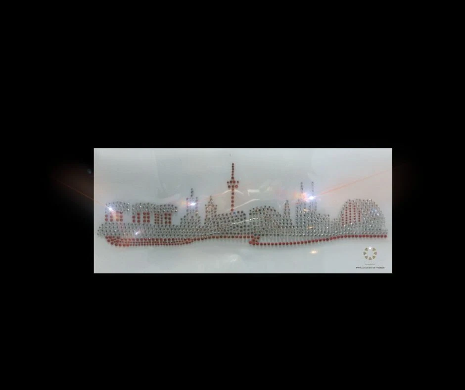 Hotfix Strass Bügelbild Bügelmotiv Applikation Skyline Köln Karneval 130512 - Bild 3 von 3