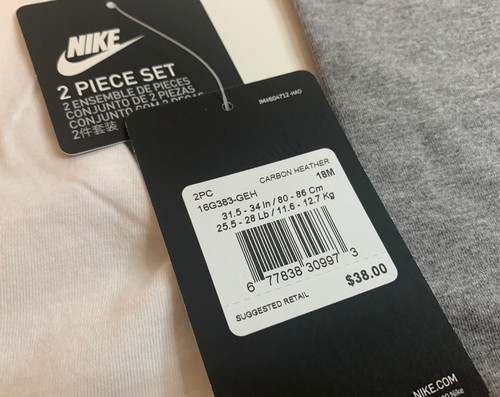 NWT Nike Air Jordan Baby Girl Toddler 18 Month 2 Piece Set: Tank & Pants New $38 - Picture 7 of 8