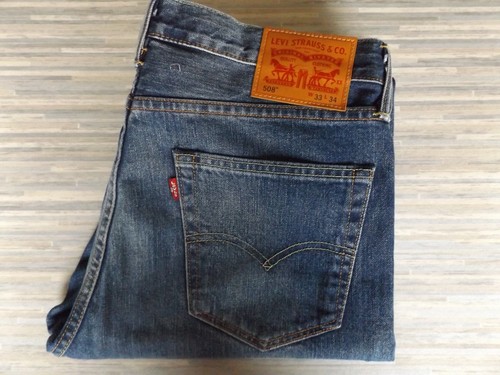 Selvage Men's L34 Strauss Blue Fitting Jeans Levi Slim amp; Tapered Co 508 W34 78Tq47