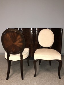 caracole mahogany oval choice chairs ladies dining french classic