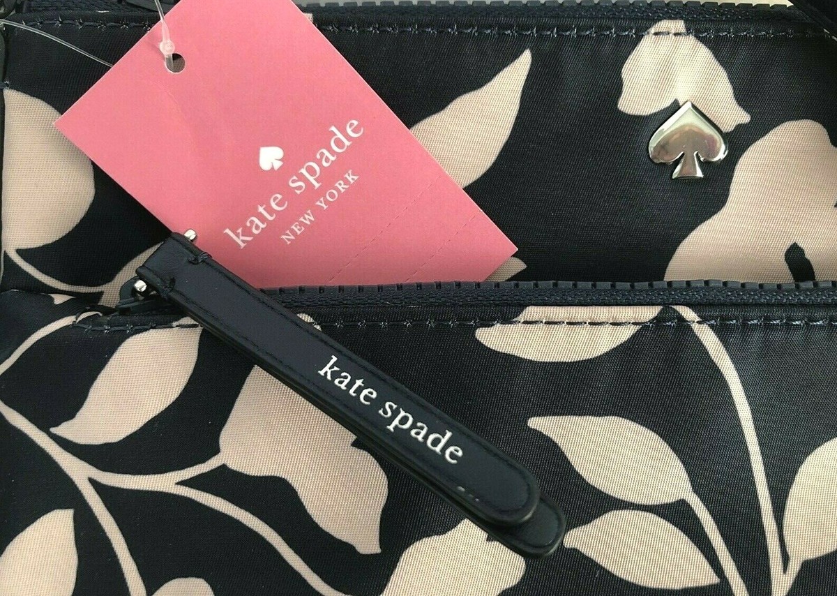 Kate Spade Jae Garden Vine Flat Crossbody Handbag Nightcap
