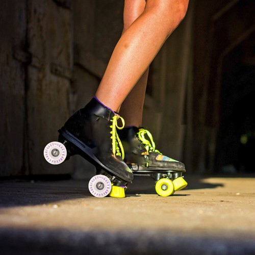 2pcs Flashing Roller Skate Wheels with Bearings Luminous Skateboard Wheels Quad - Picture 8 of 12