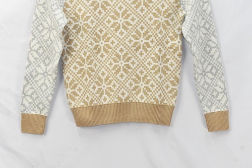Charter Club Big Girls Size M Metallic Fair Isle Family Sweater, Gold, $40, NwT - Picture 3 of 7